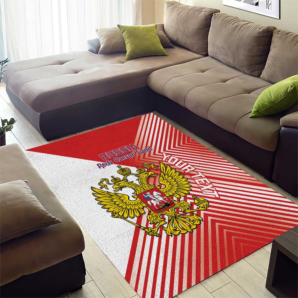 Custom Russia Volleyball Area Rug Reds Caesar Land Dynamic Style