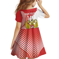 Custom Russia Volleyball Family Matching Mermaid Dress and Hawaiian Shirt Reds Caesar Land Dynamic Style