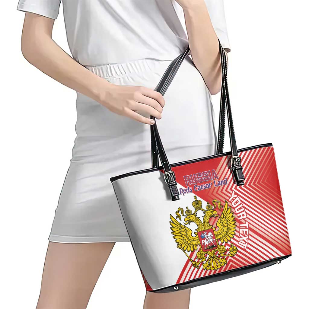 Custom Russia Volleyball Leather Tote Bag Reds Caesar Land Dynamic Style