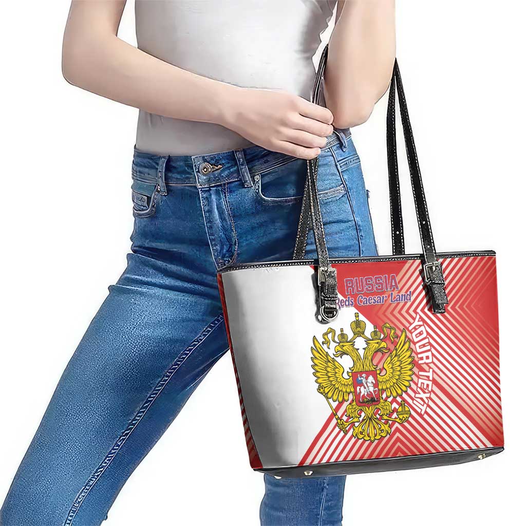 Custom Russia Volleyball Leather Tote Bag Reds Caesar Land Dynamic Style