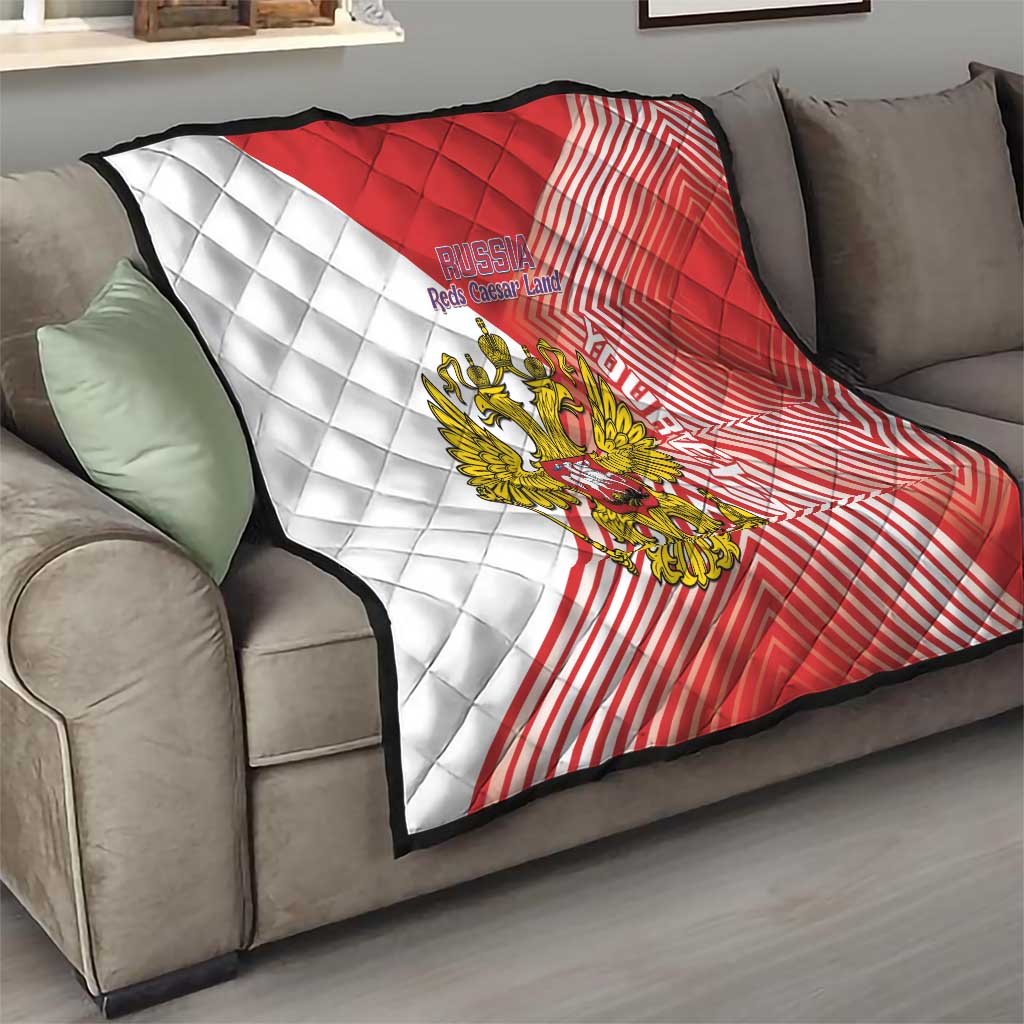 Custom Russia Volleyball Quilt Reds Caesar Land Dynamic Style