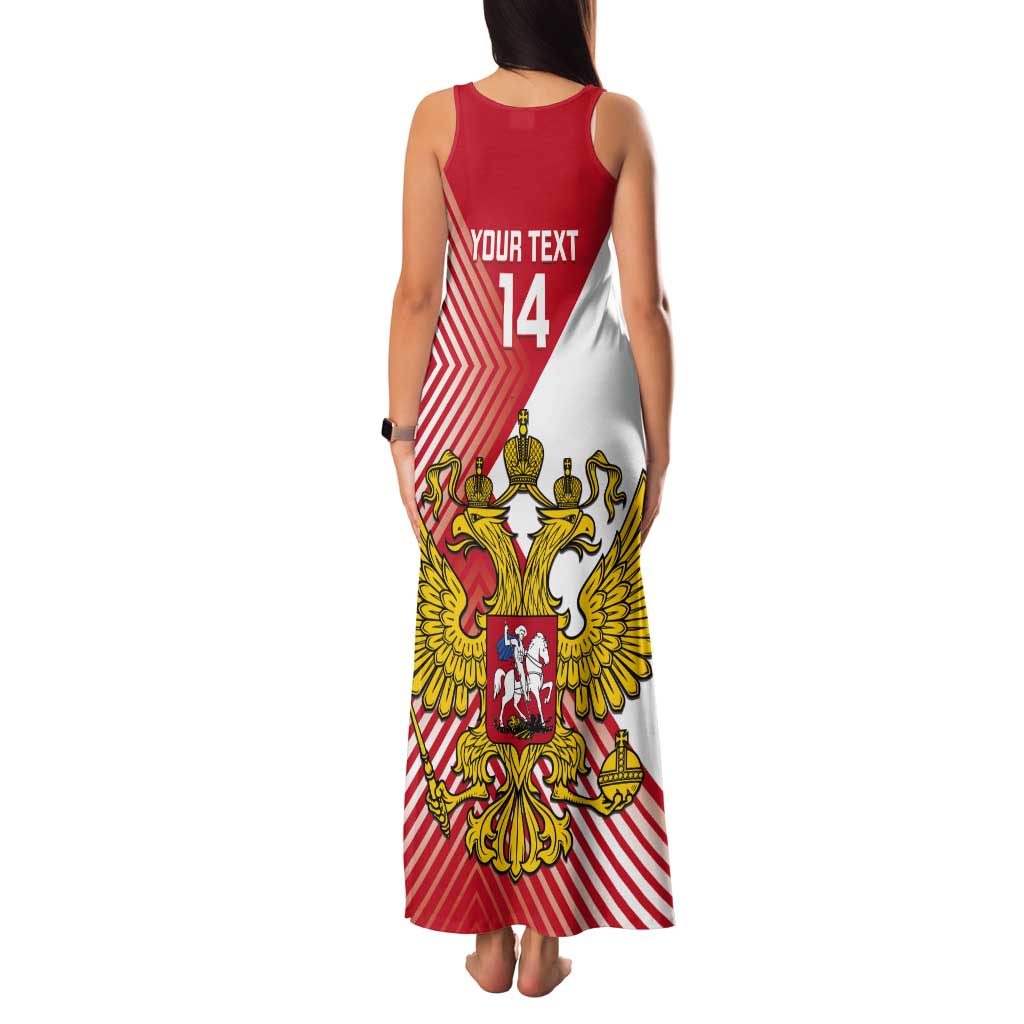 Custom Russia Volleyball Tank Maxi Dress Reds Caesar Land Dynamic Style