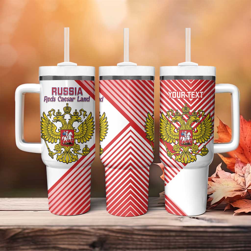 Custom Russia Volleyball Tumbler With Handle Reds Caesar Land Dynamic Style