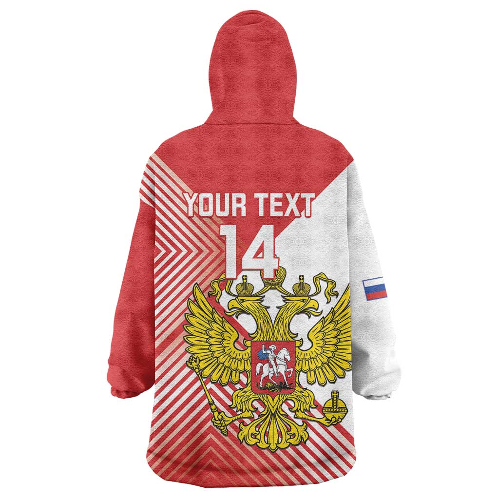 Custom Russia Volleyball Wearable Blanket Hoodie Reds Caesar Land Dynamic Style