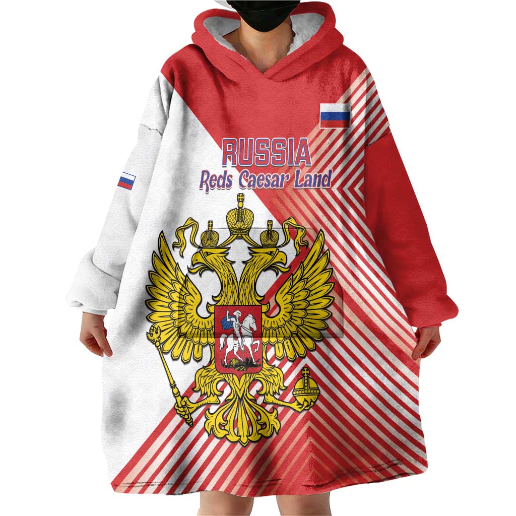 Custom Russia Volleyball Wearable Blanket Hoodie Reds Caesar Land Dynamic Style