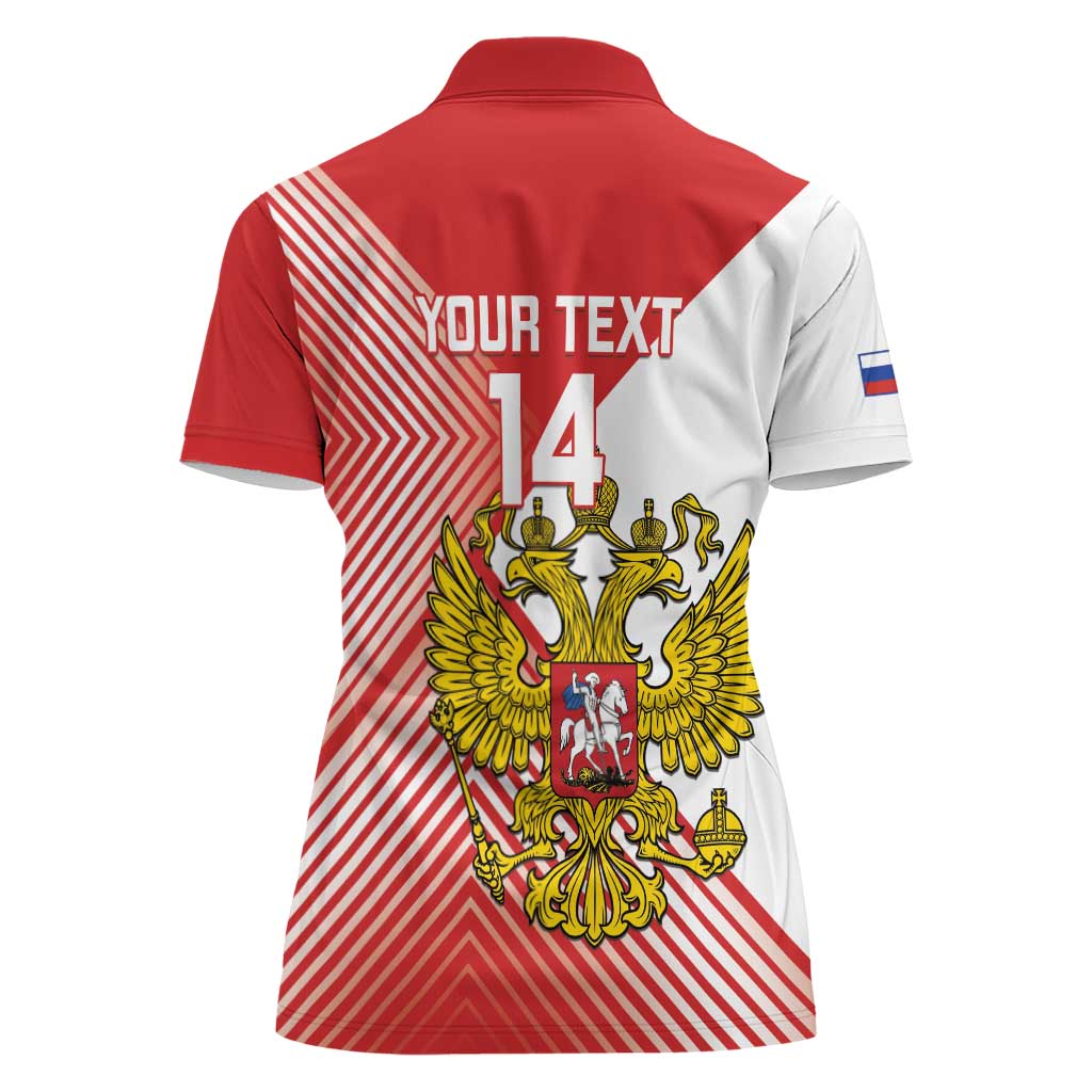 Custom Russia Volleyball Women Polo Shirt Reds Caesar Land Dynamic Style