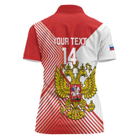 Custom Russia Volleyball Women Polo Shirt Reds Caesar Land Dynamic Style