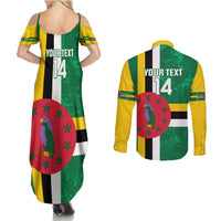 Custom Dominica Football Couples Matching Summer Maxi Dress and Long Sleeve Button Shirt 2025 Go Dominik