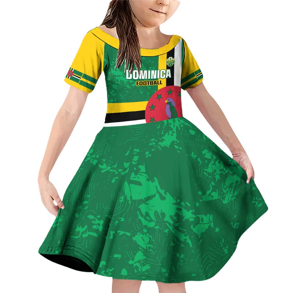 Custom Dominica Football Family Matching Off Shoulder Short Dress and Hawaiian Shirt 2025 Go Dominik