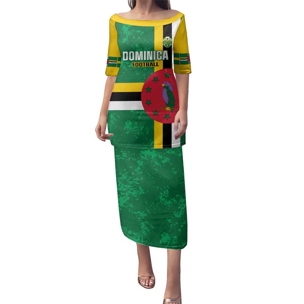 Custom Dominica Football Family Matching Puletasi and Hawaiian Shirt 2025 Go Dominik