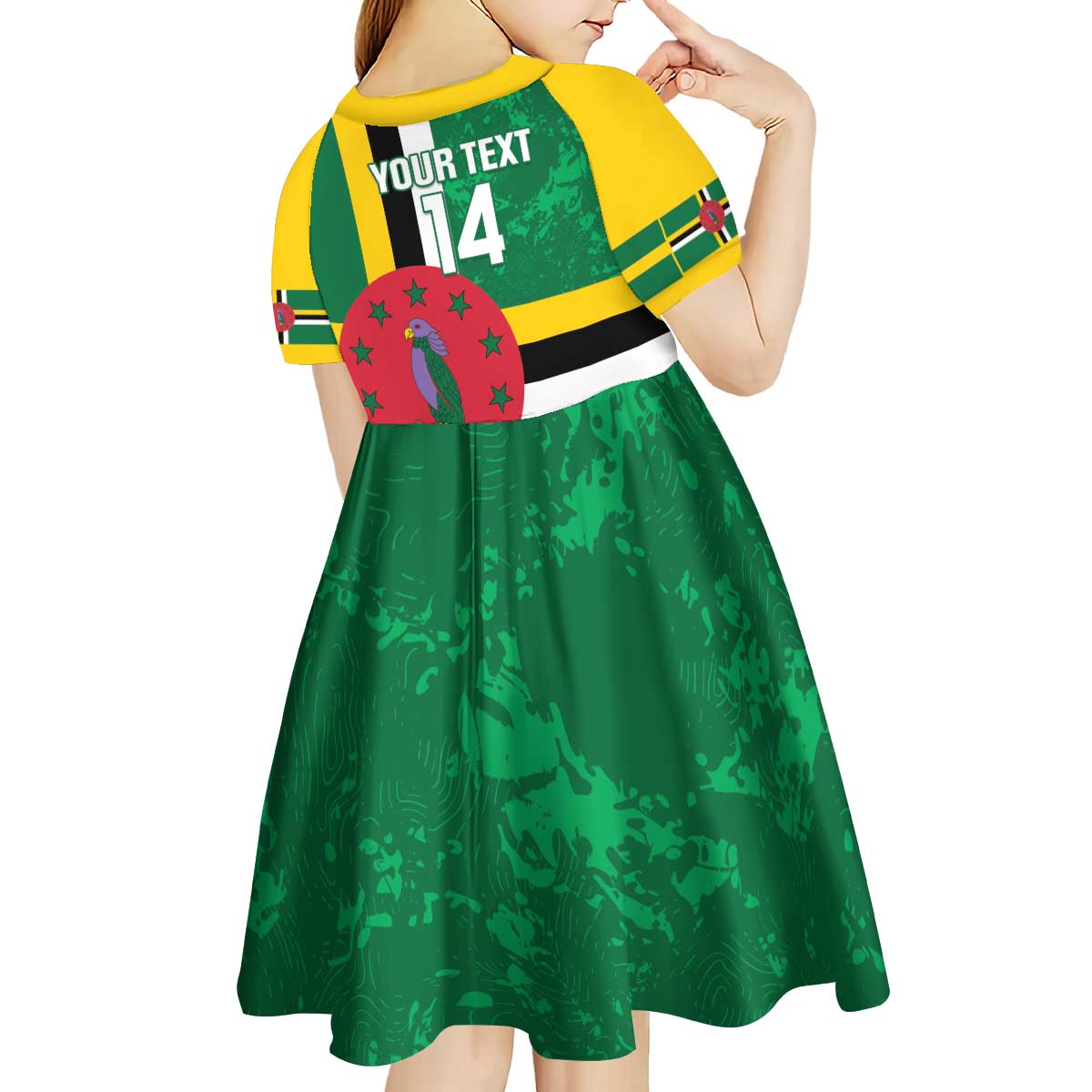 Custom Dominica Football Kid Short Sleeve Dress 2025 Go Dominik