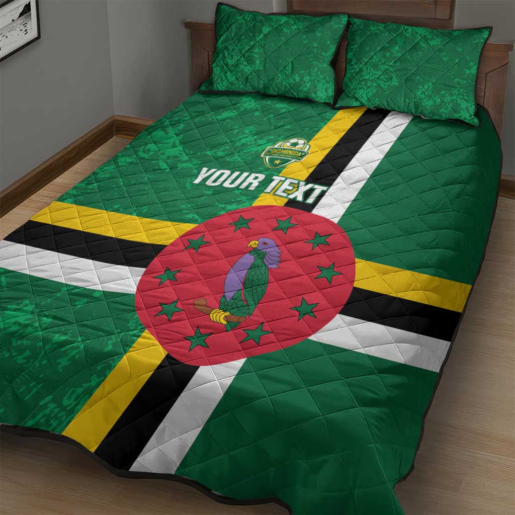 Custom Dominica Football Quilt Bed Set 2025 Go Dominik