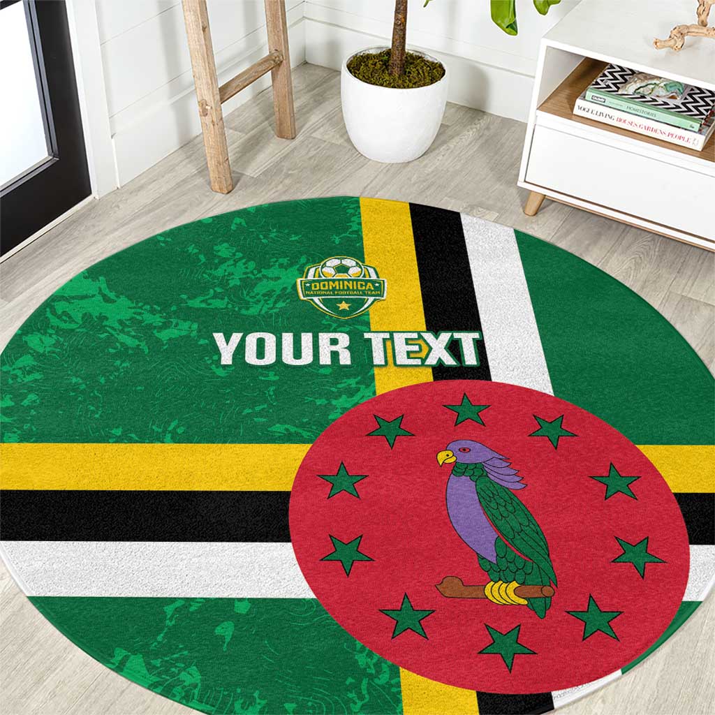 Custom Dominica Football Round Carpet 2025 Go Dominik