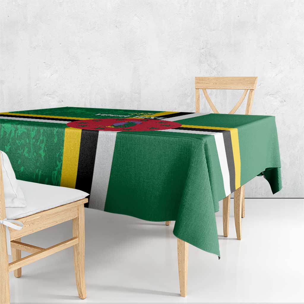 Custom Dominica Football Tablecloth 2025 Go Dominik