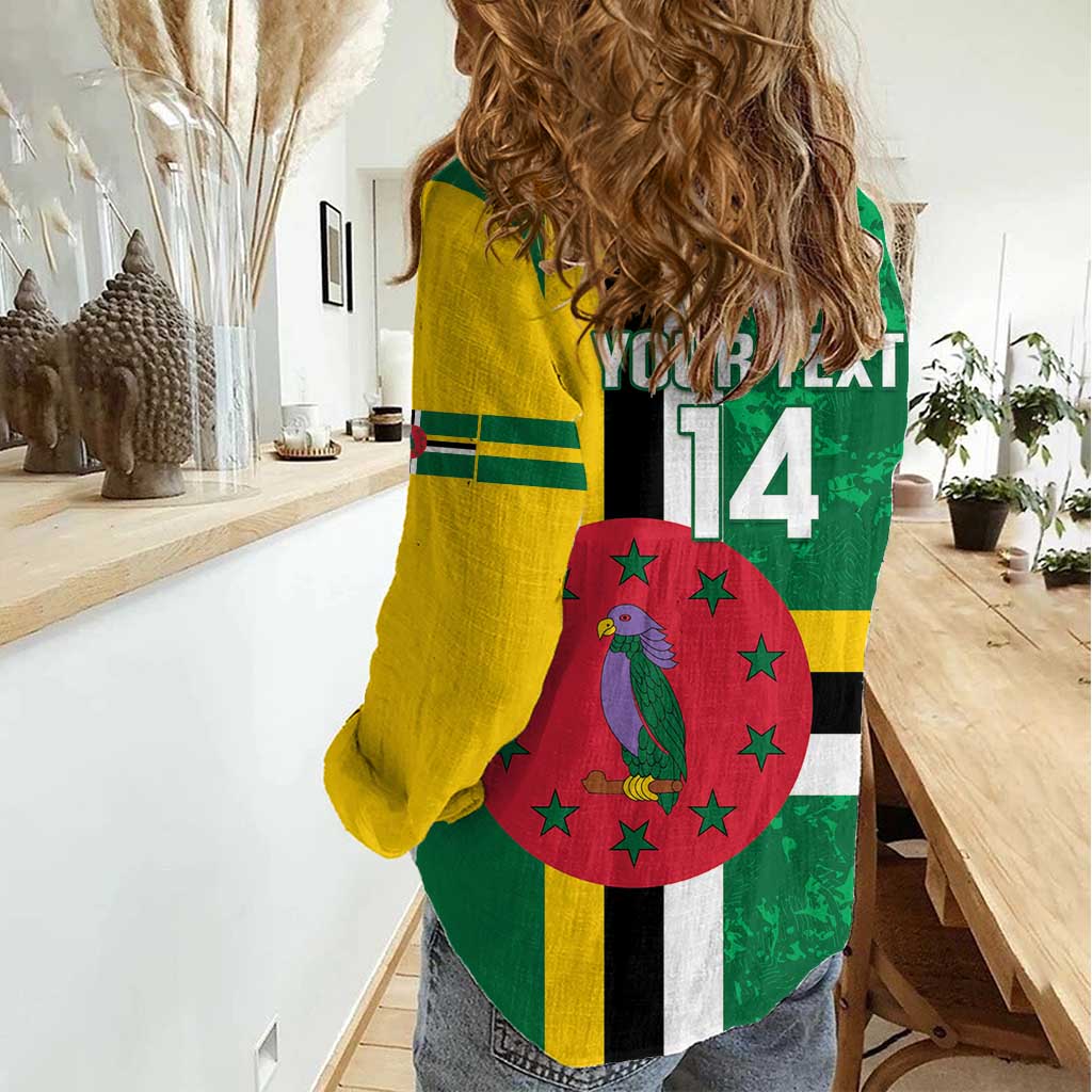 Custom Dominica Football Women Casual Shirt 2025 Go Dominik