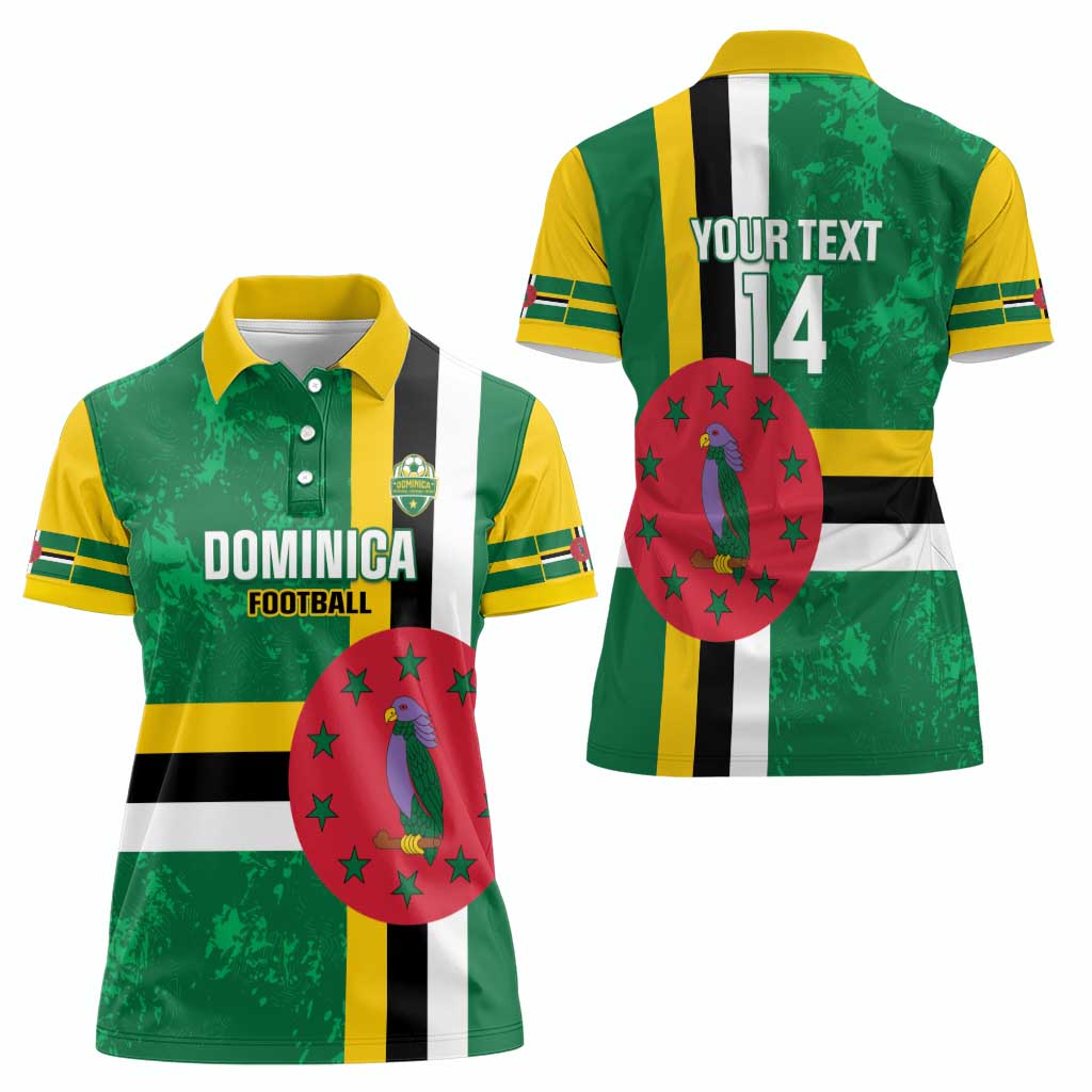 Custom Dominica Football Women Polo Shirt 2025 Go Dominik