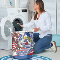 Filipino American History Month Laundry Basket Philippines Agila USA Eagle Mix Flag