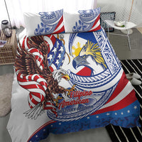 Filipino American History Month Bedding Set Philippines Agila USA Eagle Mix Flag