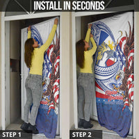 Filipino American History Month Door Cover Philippines Agila USA Eagle Mix Flag