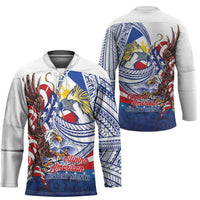 Filipino American History Month Hockey Jersey Philippines Agila USA Eagle Mix Flag