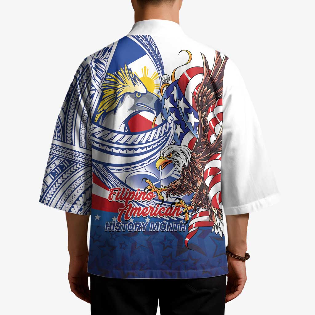 Filipino American History Month Kimono Philippines Agila USA Eagle Mix Flag