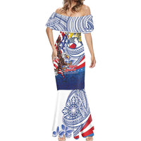 Filipino American History Month Mermaid Dress Philippines Agila USA Eagle Mix Flag