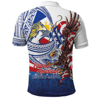 Filipino American History Month Polo Shirt Philippines Agila USA Eagle Mix Flag