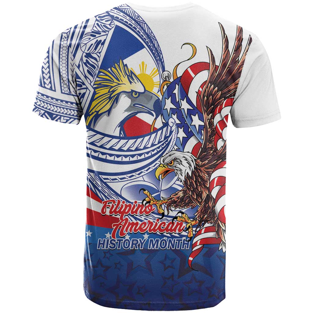 Filipino American History Month T Shirt Philippines Agila USA Eagle Mix Flag
