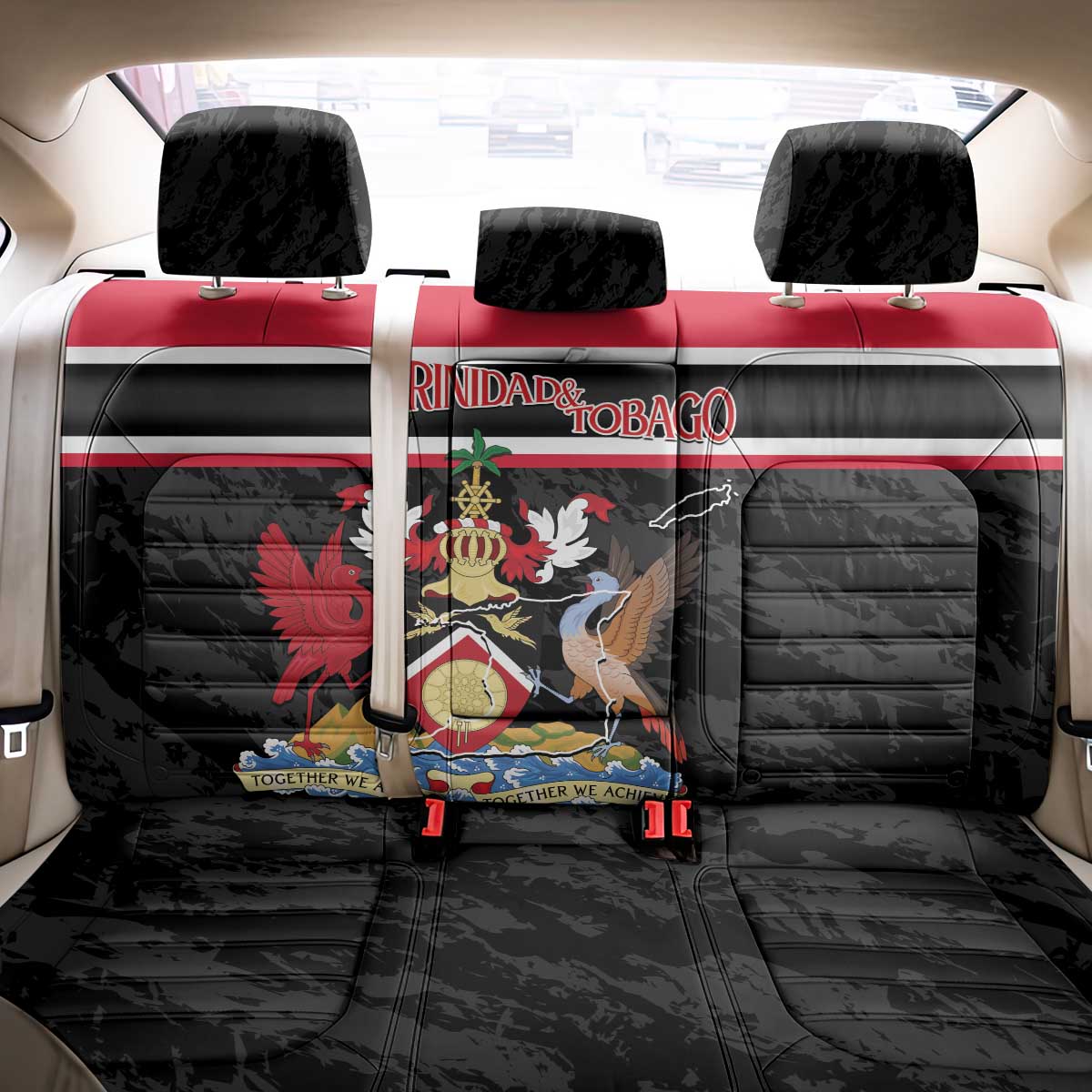 Trinidad and Tobago Back Car Seat Cover Together We Aspire Together We Achieve
