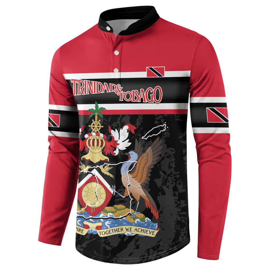 Trinidad and Tobago Button Sweatshirt Together We Aspire Together We Achieve