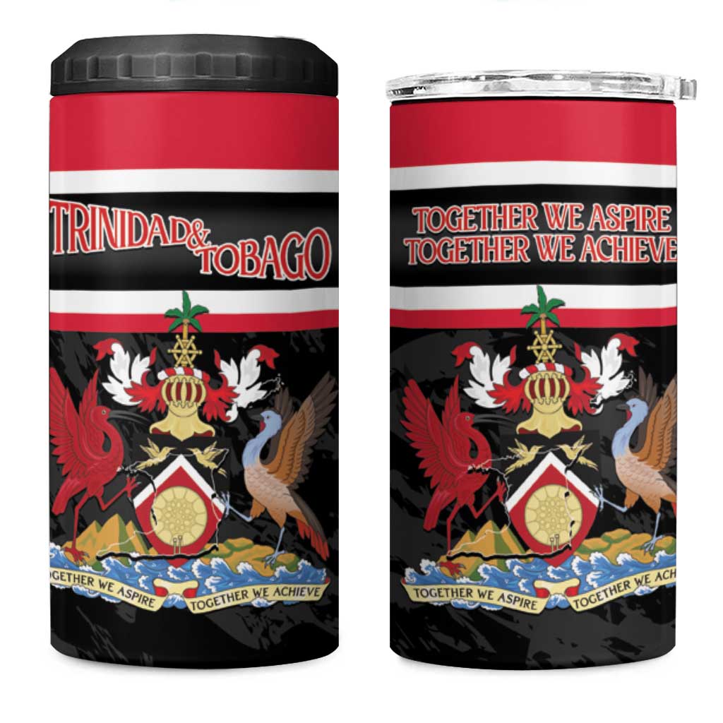 Trinidad and Tobago 4 in 1 Can Cooler Tumbler Together We Aspire Together We Achieve