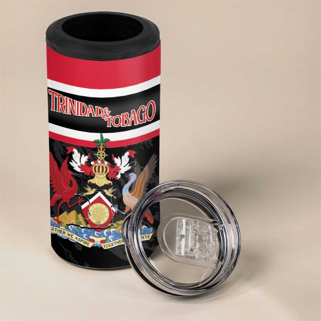 Trinidad and Tobago 4 in 1 Can Cooler Tumbler Together We Aspire Together We Achieve