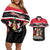 Trinidad and Tobago Couples Matching Off Shoulder Short Dress and Hawaiian Shirt Together We Aspire Together We Achieve