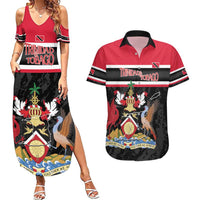 Trinidad and Tobago Couples Matching Summer Maxi Dress and Hawaiian Shirt Together We Aspire Together We Achieve