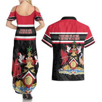 Trinidad and Tobago Couples Matching Summer Maxi Dress and Hawaiian Shirt Together We Aspire Together We Achieve