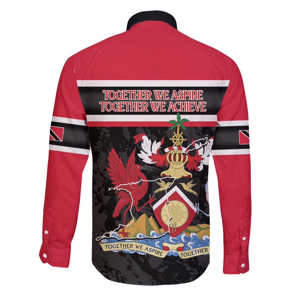 Trinidad and Tobago Family Matching Long Sleeve Bodycon Dress and Hawaiian Shirt Together We Aspire Together We Achieve