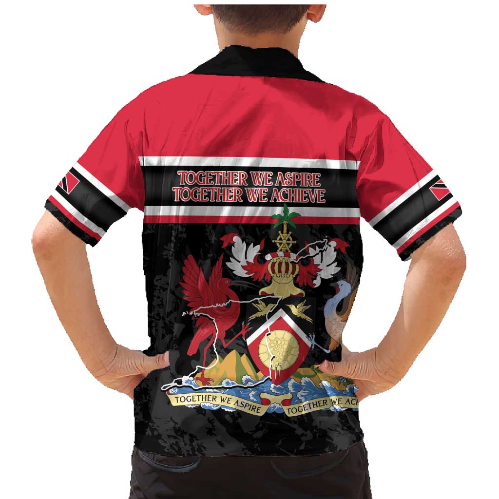 Trinidad and Tobago Family Matching Mermaid Dress and Hawaiian Shirt Together We Aspire Together We Achieve