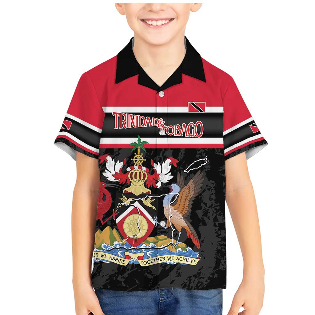 Trinidad and Tobago Family Matching Mermaid Dress and Hawaiian Shirt Together We Aspire Together We Achieve