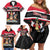 Trinidad and Tobago Family Matching Off Shoulder Short Dress and Hawaiian Shirt Together We Aspire Together We Achieve