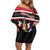 Trinidad and Tobago Family Matching Off Shoulder Short Dress and Hawaiian Shirt Together We Aspire Together We Achieve