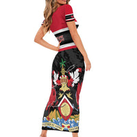 Trinidad and Tobago Family Matching Short Sleeve Bodycon Dress and Hawaiian Shirt Together We Aspire Together We Achieve