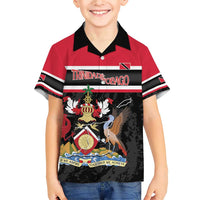 Trinidad and Tobago Family Matching Short Sleeve Bodycon Dress and Hawaiian Shirt Together We Aspire Together We Achieve