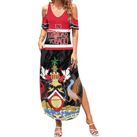 Trinidad and Tobago Family Matching Summer Maxi Dress and Hawaiian Shirt Together We Aspire Together We Achieve