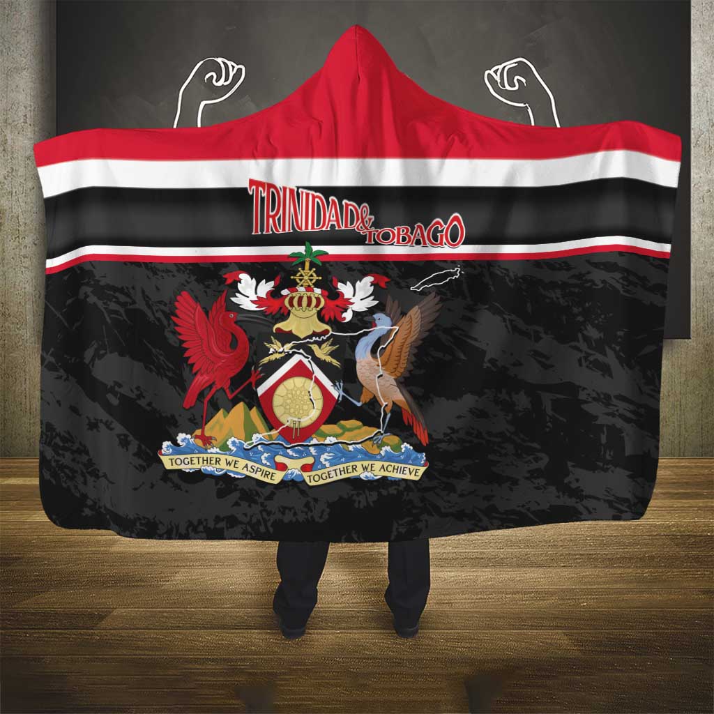 Trinidad and Tobago Hooded Blanket Together We Aspire Together We Achieve