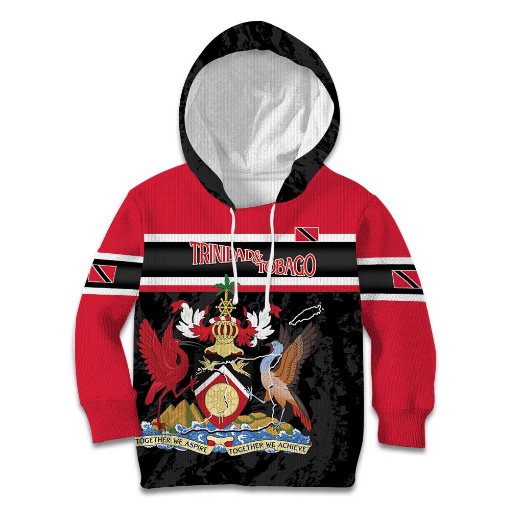 Trinidad and Tobago Kid Hoodie Together We Aspire Together We Achieve