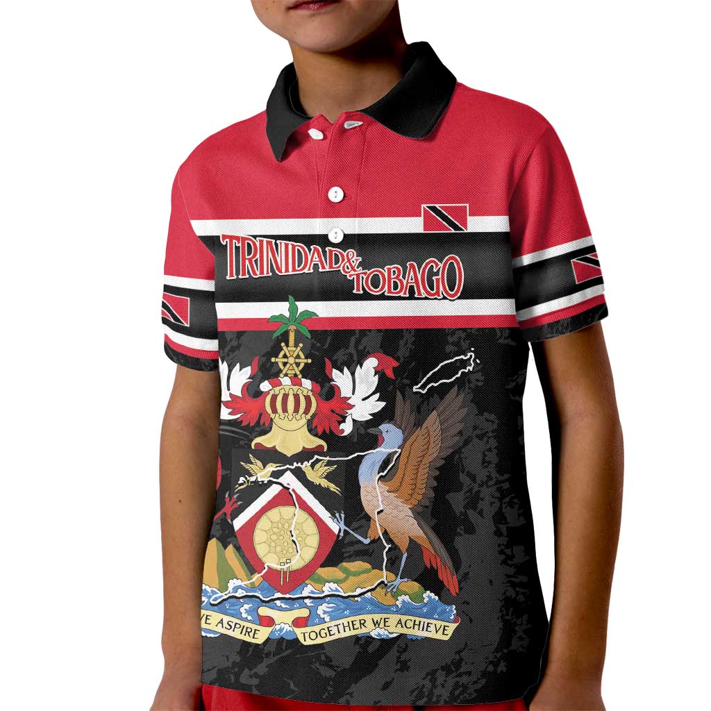 Trinidad and Tobago Kid Polo Shirt Together We Aspire Together We Achieve