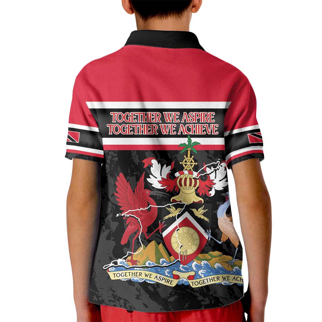 Trinidad and Tobago Kid Polo Shirt Together We Aspire Together We Achieve
