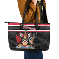 Trinidad and Tobago Leather Tote Bag Together We Aspire Together We Achieve