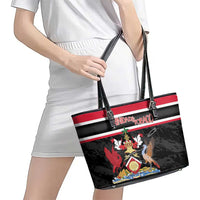 Trinidad and Tobago Leather Tote Bag Together We Aspire Together We Achieve