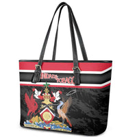 Trinidad and Tobago Leather Tote Bag Together We Aspire Together We Achieve